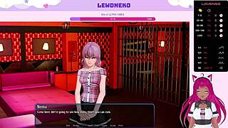 Lewdneko’s journey through the harem hotel continues in this anime-style video