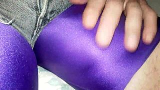 Big spandex bulge tease in personal session