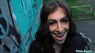 Hey, watch this sexy Colombian babe suck and fuck for cash in public?