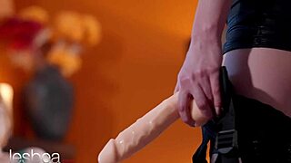 Lesbea Arian Joy in Redhead Strapon Lesbian Action