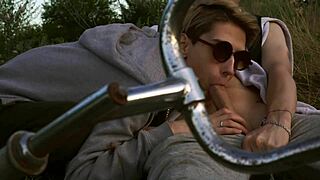 Hot Blowjob During Summer Cycling Session With Young Guy