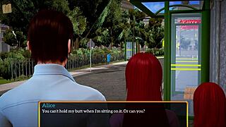 my new family 466 explores erotic anime game with redhead teen 18+