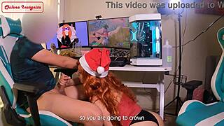 losing game as girlfriend rides me during friends' play