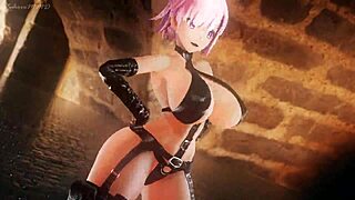 I love mashu kyreilight's big tits in this hentai mmd