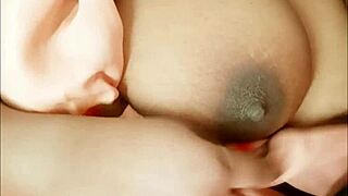 Beautiful mother-in-law with large breasts in an American porn movie