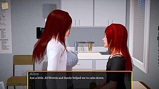 my new family 466 explores erotic anime game with redhead teen 18+