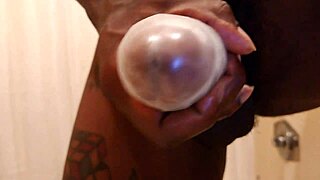 Hallelujah Johnson Masturbating Sex Toy With Big Black Cock Cumshot