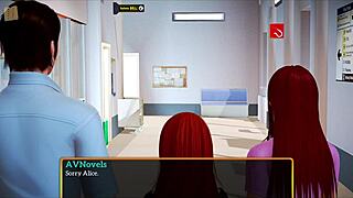 my new family 466 explores erotic anime game with redhead teen 18+