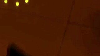 Skinny Blonde Teen Teases in First Group Experience