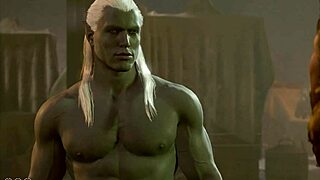 Baldur's Gate 3 naked gay romance with Gale