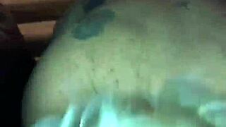 Blonde milf sucks cock for birthday with big ass teasing.