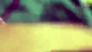 Girl experiences doggy style sex.