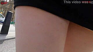 Public show of the tits and pussy in London