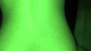 Girl experiences doggy style sex.