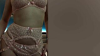 Steamy bathroom scene with a hot milf and self pleasure