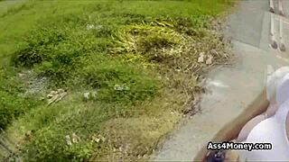 Fantastic Big Tit Blowjob Outdoors On Sunny Day POV Public