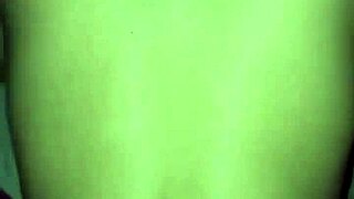 Girl experiences doggy style sex.