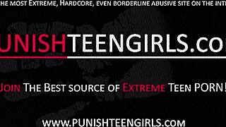 petite redhead handles serious spanking