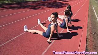 finger fucked teen 18+ lez at party