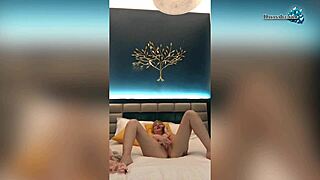 passionate milf fondles wet pussy on camera