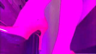 stilettos in stockings - sexy high heel shoe dangling - paulette lerouge