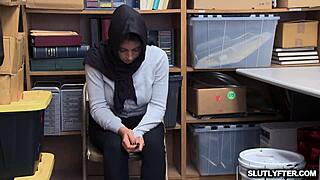 Hardcore teen Ella Knox rides monster cock in shop