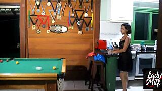 Latina Milf Brunette Ready For Cock, Husband Helps With Friend