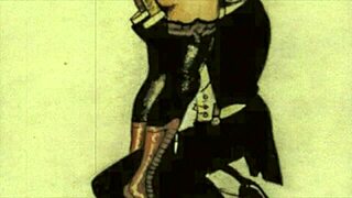 Vintage erotic drawings reveal hidden desires in retro hentai style