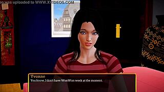 Teen in cartoon family gets big cock in homemade hentai game