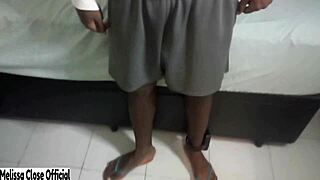 Crossdresser Ankle Bracelet Sparks Interracial Home Fuck