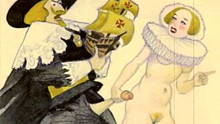 Vintage erotic drawings reveal hidden desires in retro hentai style