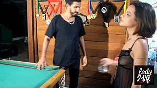 Latina Milf Brunette Ready For Cock, Husband Helps With Friend