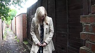 Blonde Babe Satine Spark Masturbates in Public Park