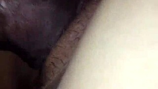 my teen 18+ wife's shaved pussy gets cumshot in 3some