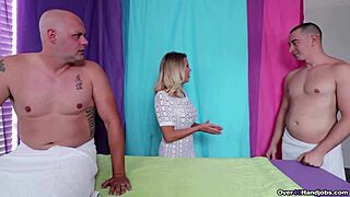 Sexy Milf Double Handjob