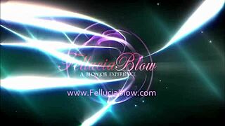 Stunning redhead gives artistic blow job with swallow and cumshot.