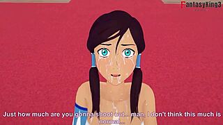 The Avatar Korra Delivers a Perfect Blowjob in 3D Cartoon Hentai