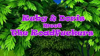 Sims 4 Ruby & Doris Meet the Roadfuckers in Orgy
