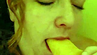 you can see the redhead chubby babe loves deepthroat sucking cock