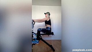 miss sporty showing off her workout moves online