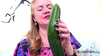 busty british mature masturbates with toys, doesn't she?