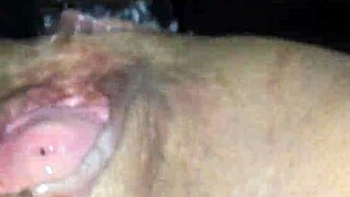 close-up of mature latina's juicy assfucking and squirting