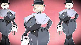 Cosplay waifu in anime-inspired costume for fun