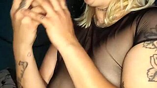 Blonde Latina Masturbates With Dildo Watching Her Squirt