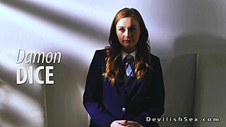 hey, this hot babe is fucking the handsome dean in his office