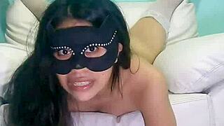 My friend tortures me with giant monstrous dildo on my ass