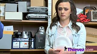 White Busty Teen 18+ Rides Guard's Big White Cock