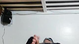 ladyboy rides a dildo for the first time