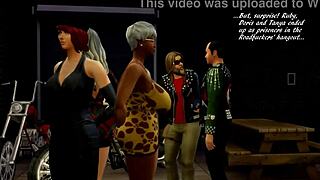 Sims 4 Ruby & Doris Meet the Roadfuckers in Orgy