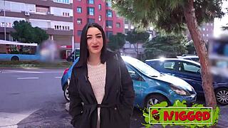 Nelia strips panties for big black cock deepthroat and riding in interracial reality scene